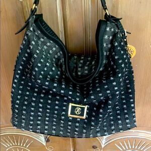 Christian Lacroix Lourmarin denim hobo purse